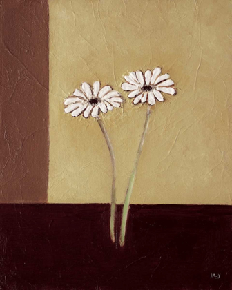 Picture of DAISIES ON BROWN