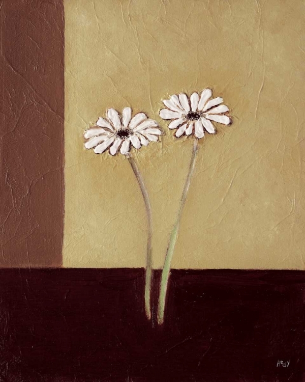 Picture of DAISIES ON BROWN