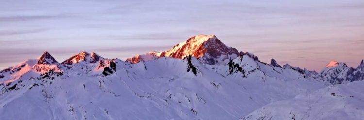 Picture of FRANCE, SNOWCAPPED MOUNTAINS, ELEVATED VIEW