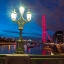 Picture of STREET LAMP WITH LONDON EYE, LONDON, UK