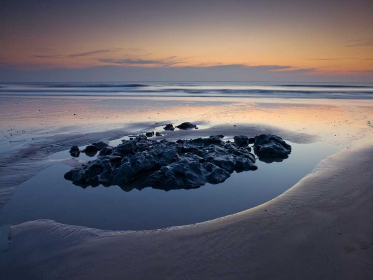 Picture of ROCKS ON THE BEACH AT DUSK