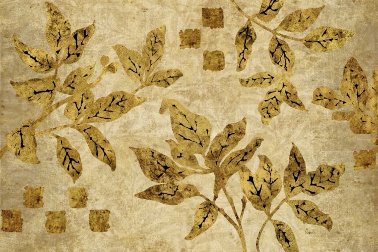 Picture of GOLD LEAF BRANCHES LANDSCAPE