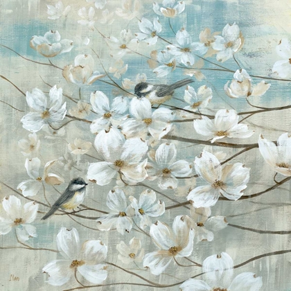 Picture of CHICKADEES AND DOGWOOD