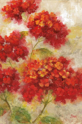 Picture of RED FLORAL I
