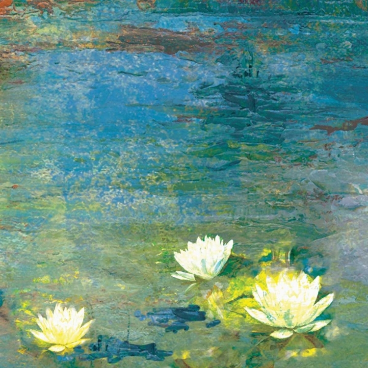 Picture of FLOWERS IN THE POND