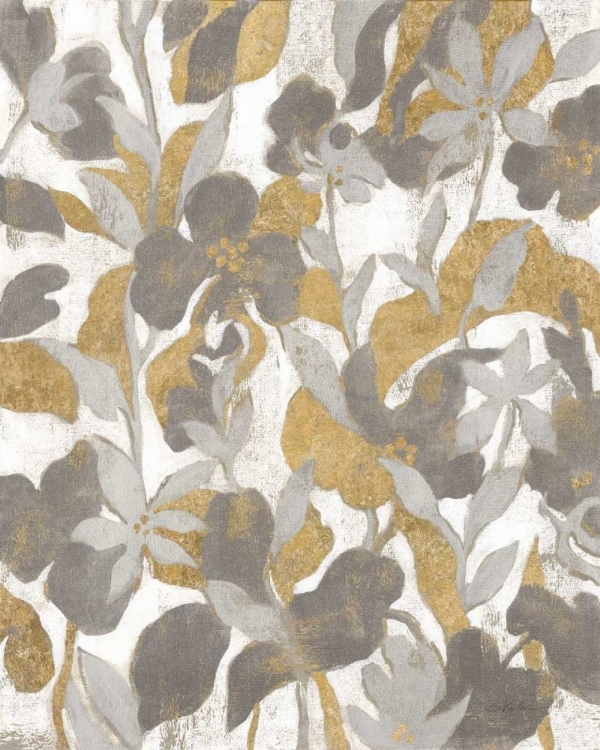 Picture of PAINTED TROPICAL SCREEN II GRAY GOLD