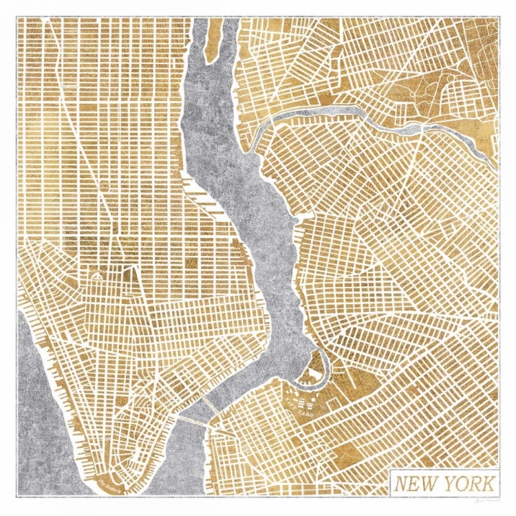 Picture of GILDED NEW YORK  MAP