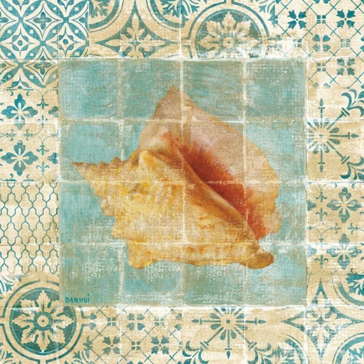 Picture of SHELL TILES IV BLUE