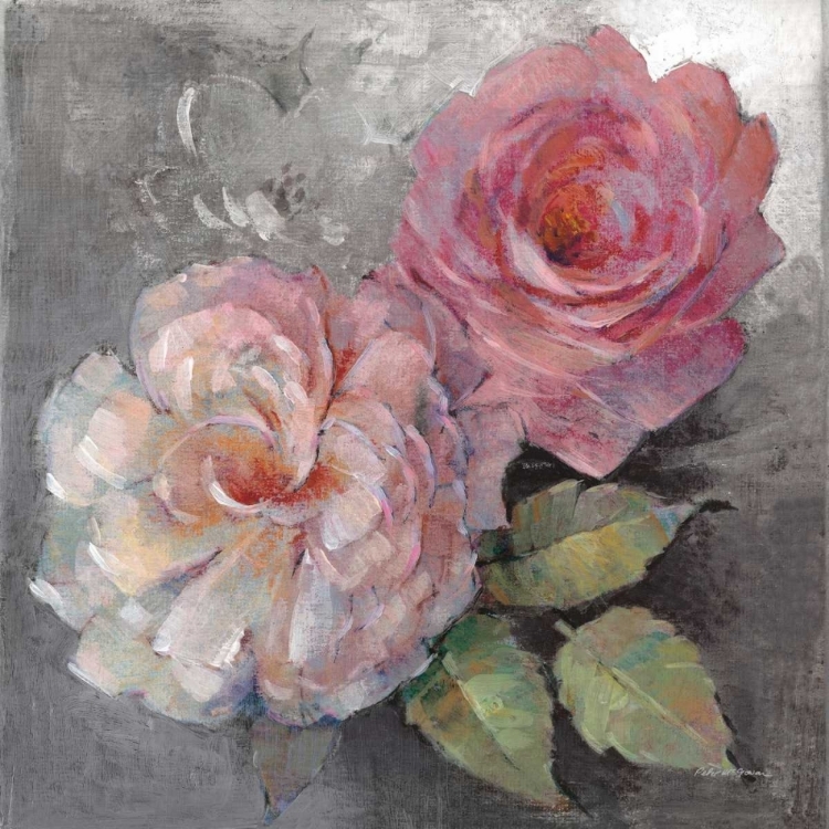 Picture of ROSES ON GRAY I CROP