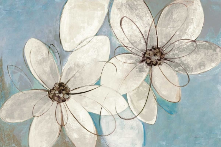 Picture of BLUE AND NEUTRAL FLORAL