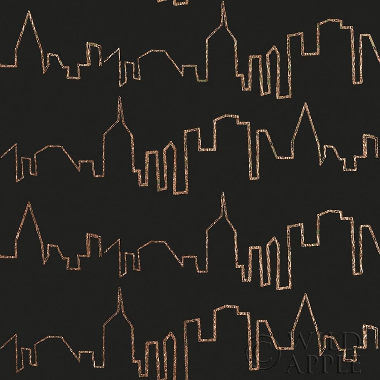 Picture of NY CHIC SKYLINE GOLD ON BLACK