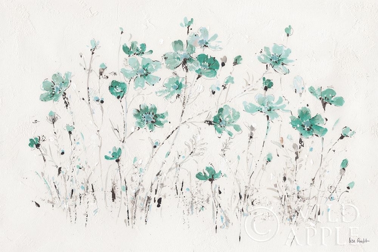 Picture of WILDFLOWERS I TURQUOISE