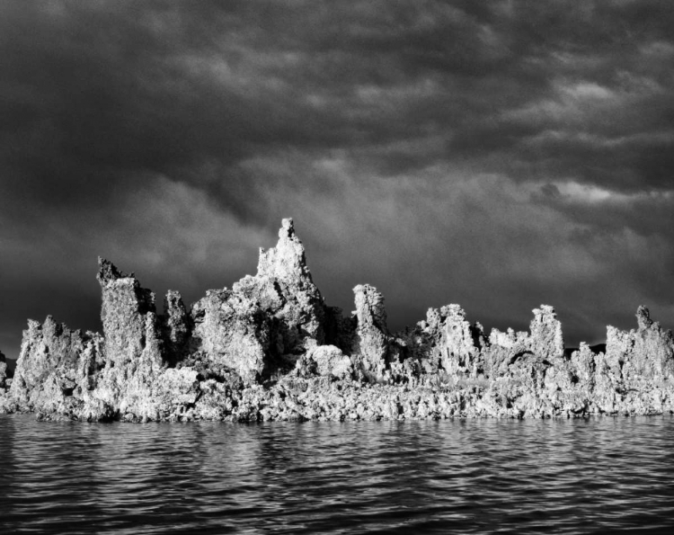 Picture of USA, CALIFORNIA, MONO LAKE STORM-LIT TUFA TOWERS