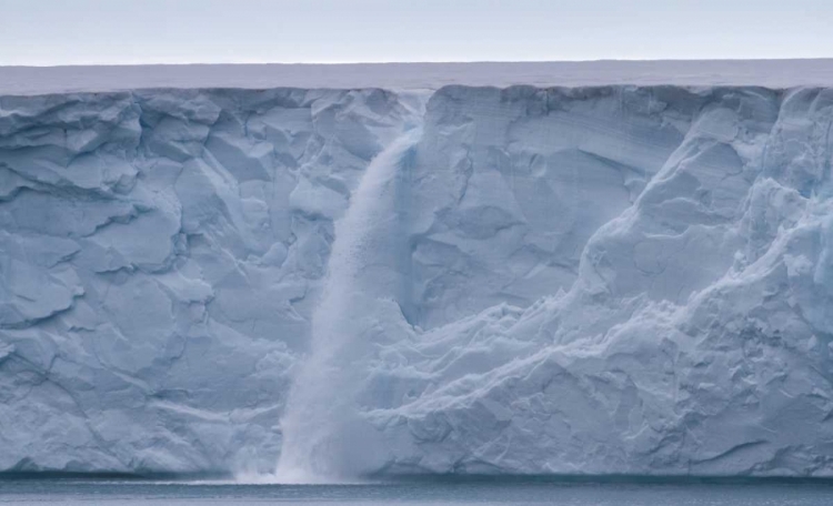 Picture of NORWAY, SVALBARD WATERFALL ON AUSTFONNA GLACIER