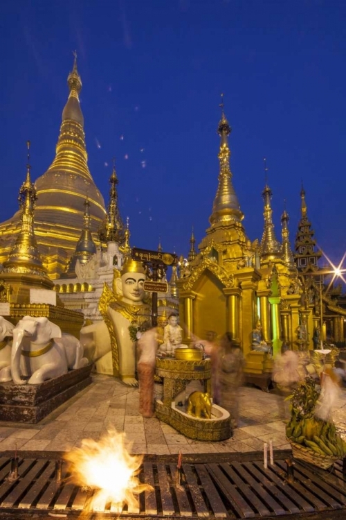 Picture of MYANMAR, YANGON SHWEDAGON TEMPLE EXTERIOR