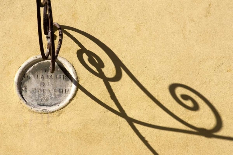 Picture of ITALY, VENICE ABSTRACT STREET LIGHT WITH SHADOWS