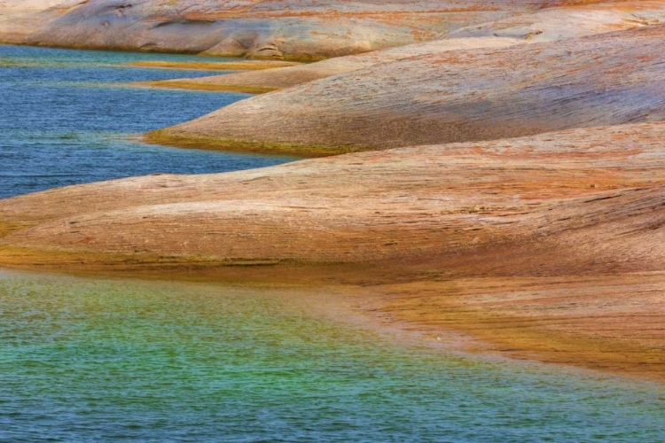 Picture of UTAH, GLEN CANYON ROCKY SHORELINE OF LAKE POWELL