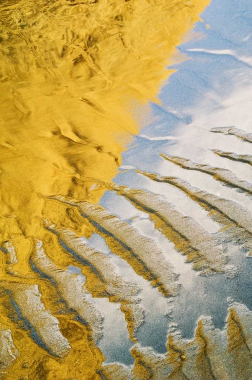 Picture of OR, SAND PATTERN AND CLOUD REFLECTION ON BEACH