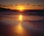 Picture of CA, SAN DIEGO, A BEACH IN LA JOLLA AT SUNSET