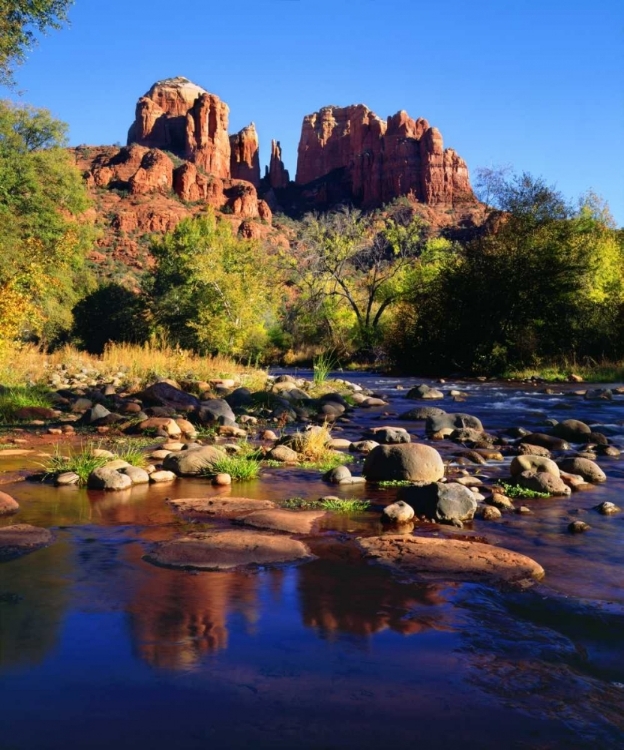 Picture of ARIZONA, SEDONA CATHEDRAL ROCK AND OAK CREEK