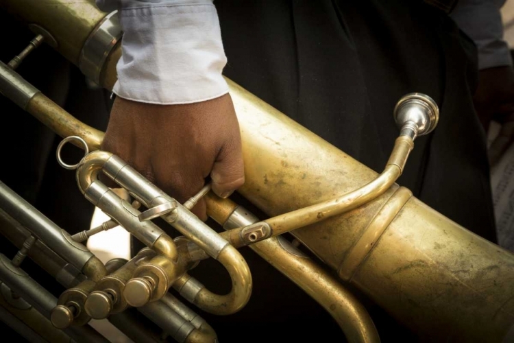 Picture of MEXICO MAN HOLDING HORN ON GOOD FRIDAY