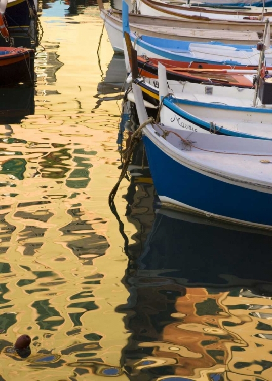 Picture of ITALY, CAMOGLI ABSTRACT REFLECTIONS ON WATER