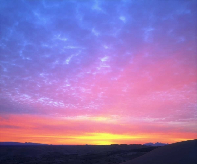 Picture of CA, SAN DIEGO, SUNRISE CLOUDS OVER THE DESERT