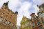 Picture of POLAND, GDANSK TOWN HALL AND ROOFLINES