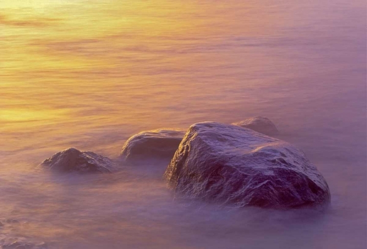 Picture of CANADA, MANITOBA SUNRISE ON LAKE WINNIPEG