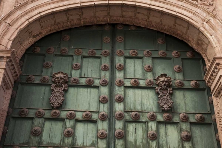 Picture of PERU, CUZCO THE DOOR OF A JESUIT CHURCH