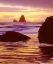 Picture of CA, TRINIDAD, SUNSET OVER TRINIDAD BEACH