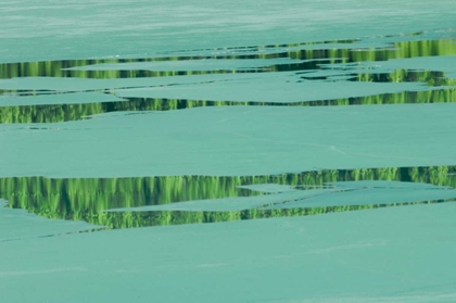 Picture of CANADA, BANFF NP ICE PATTERN ON WATERFOWL LAKE