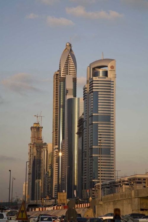 Picture of UAE, DUBAI TOWERS ALONG SHEIK ZAYED ROAD