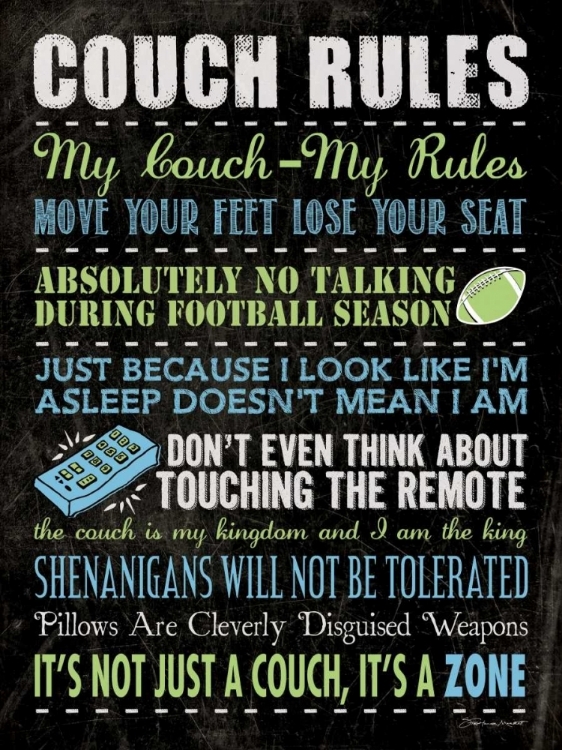 Picture of COUCH RULES - BLACK