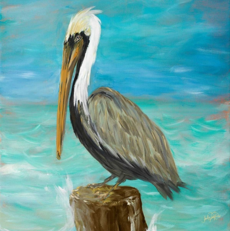 Picture of PELICANS ON POST I