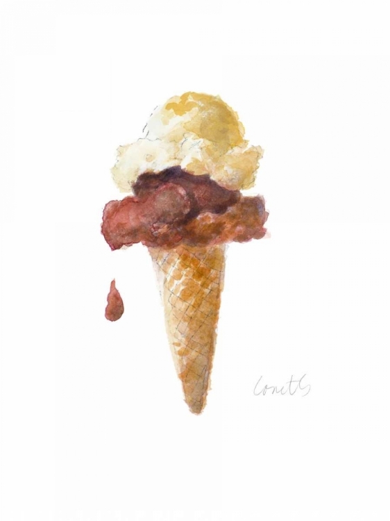 Picture of WATERCOLOR ICE CREAM CONE I