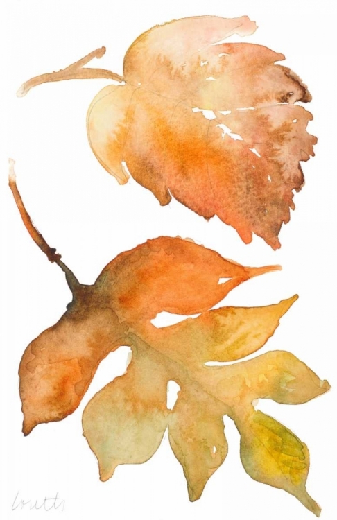 Picture of RUSTIC AUTUMN LEAVES II