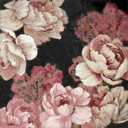 Picture of FLORALS IN PINK ON BLACK