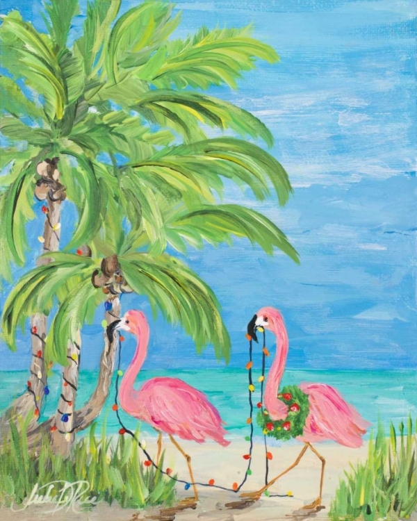 Picture of FLAMINGO CHRISTMAS II