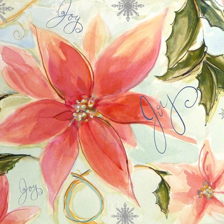 Picture of JOY WATERCOLOR POINSETTIA