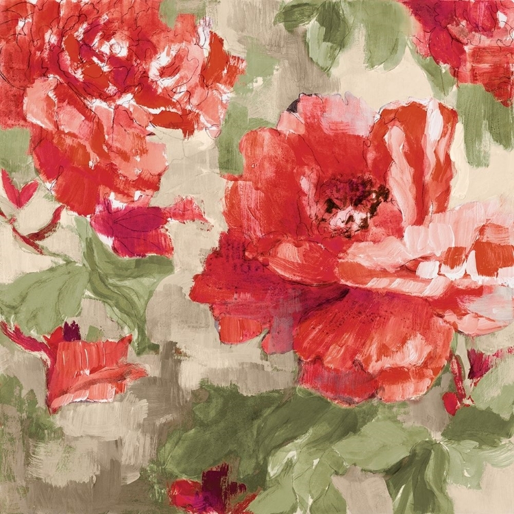 Picture of RED MODERN PEONIES I