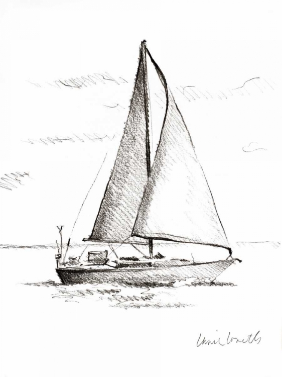 Picture of COASTAL BOAT SKETCH I