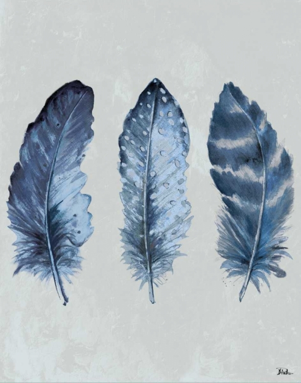 Picture of INDIGO BLUE FEATHERS I