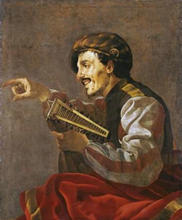 Picture of A SEATED LUTANIST POINTING