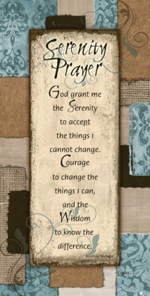 Picture of PATCHWORK SERENITY PRAYER BLUE