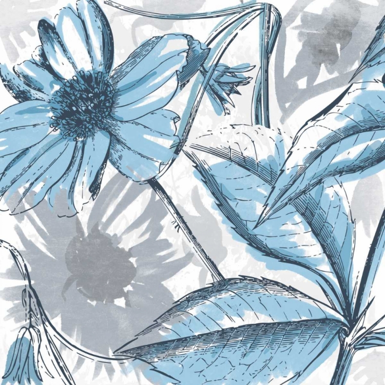 Picture of SKETCH FLOWERS BLUE