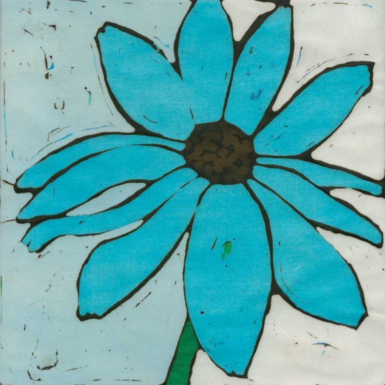 Picture of TURQUOISE BATIK BOTANICAL I