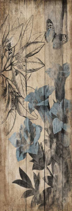 Picture of WOOD FLORAL BLUE 2