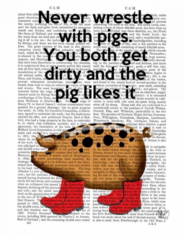 Picture of NEVER WRESTLE WITH PIGS