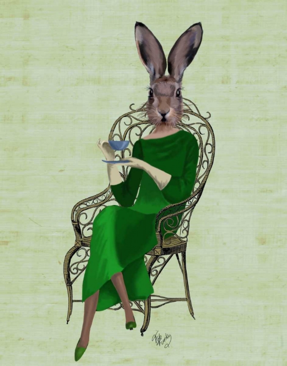 Picture of LADY BELLA RABBIT TAKING TEA